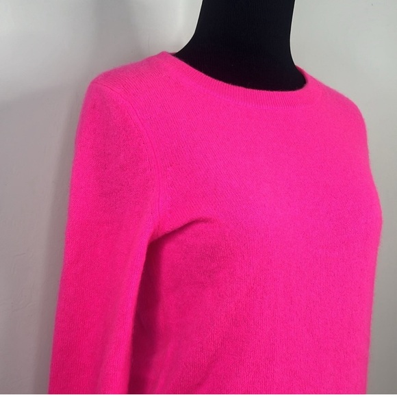 WHITE + WARREN Pink Essential Cashmere Crewneck XS - Picture 4 of 9